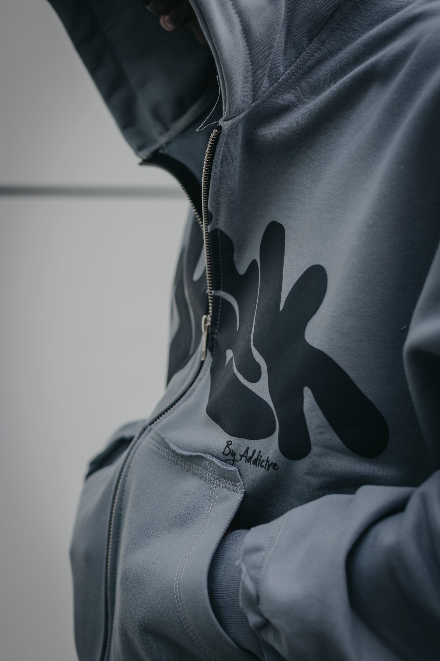 CHARCOAL GREY ZipUp Dusk Hoodie