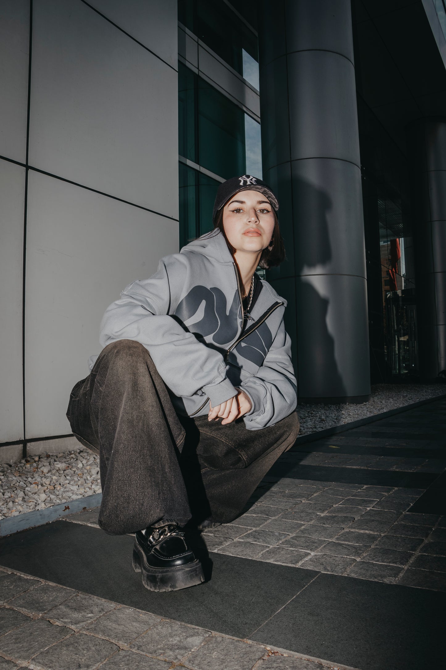 CHARCOAL GREY ZipUp Dusk Hoodie