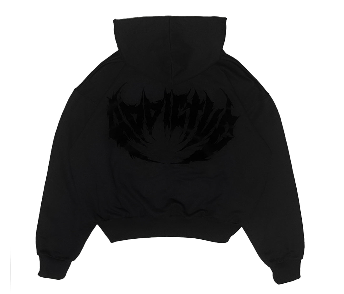"DarkSide" Black BoxyFit Hoodie