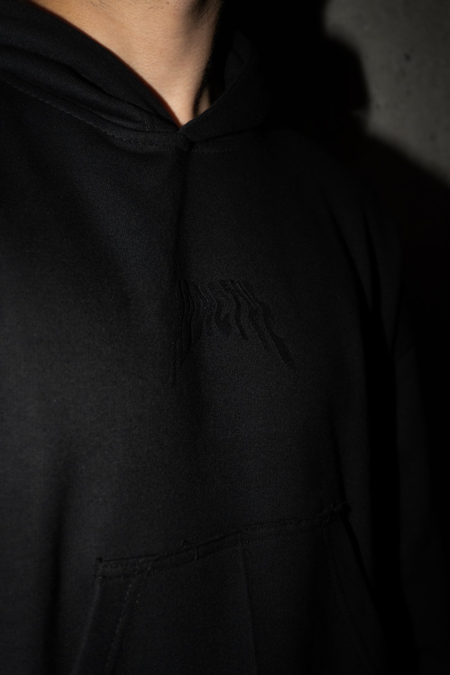 "DarkSide" Black BoxyFit Hoodie