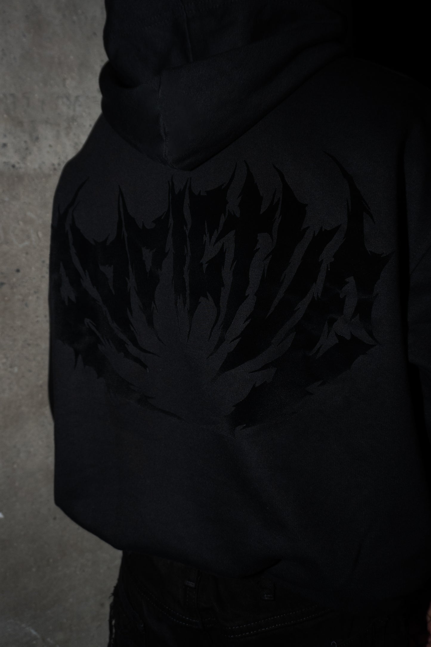 "DarkSide" Black BoxyFit Hoodie