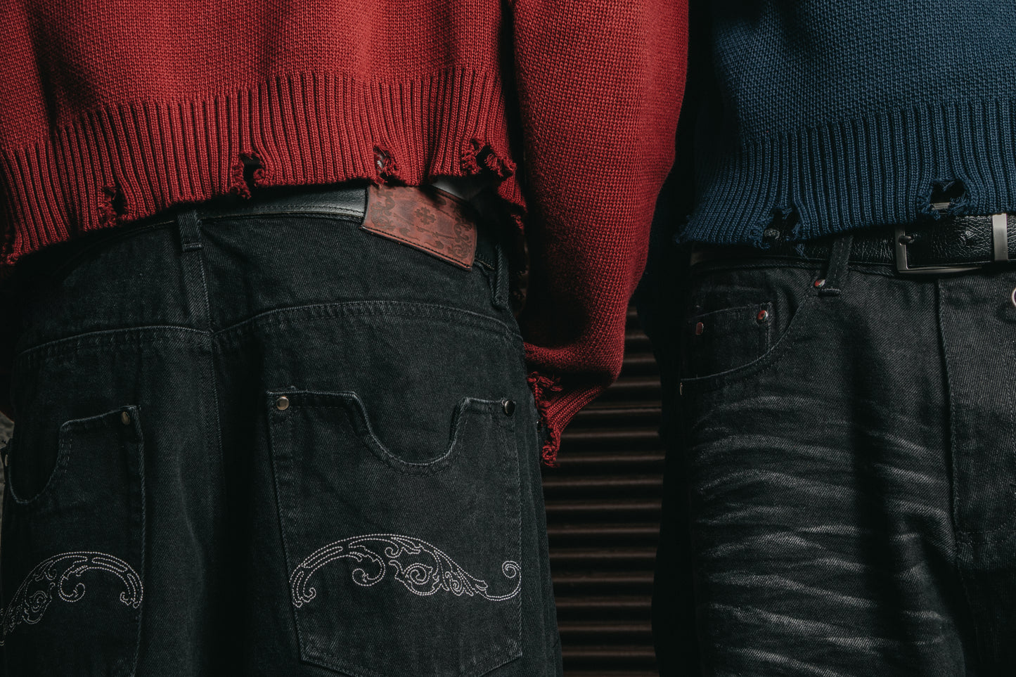 Burgundy Frayed Heavyweight® Sweater