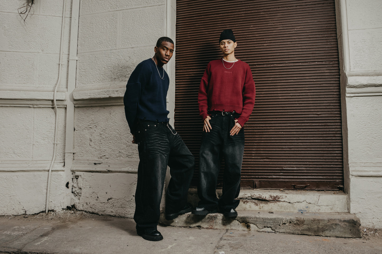Burgundy Frayed Heavyweight® Sweater