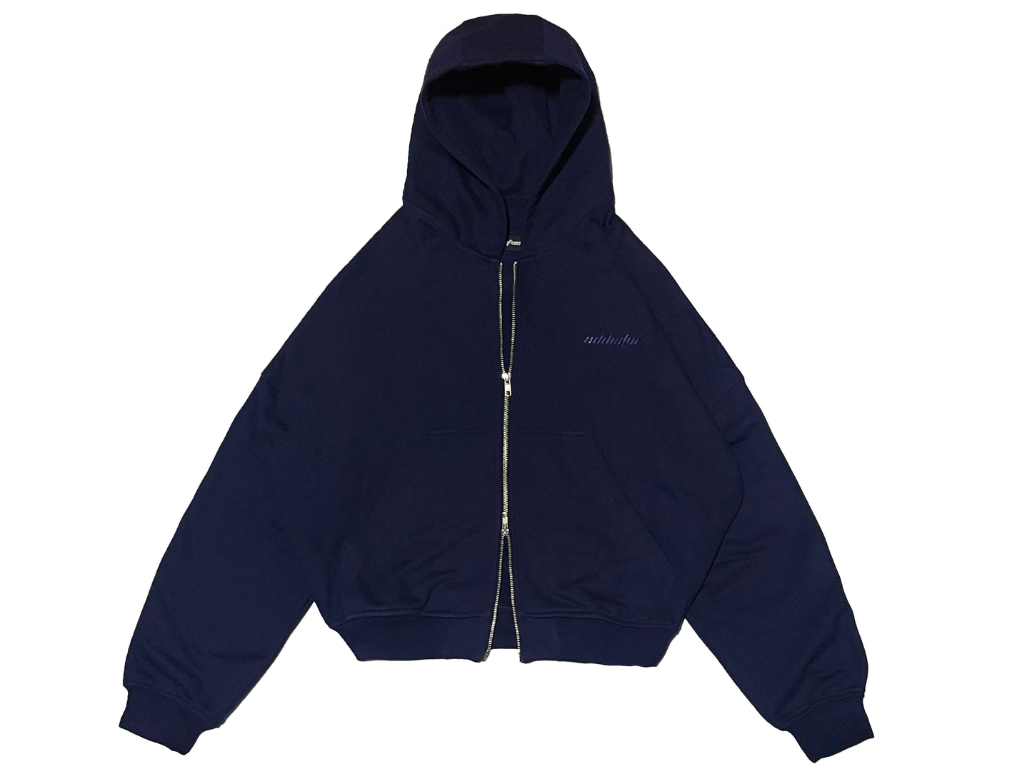 NAVY BLUE Double Zip Hoodie