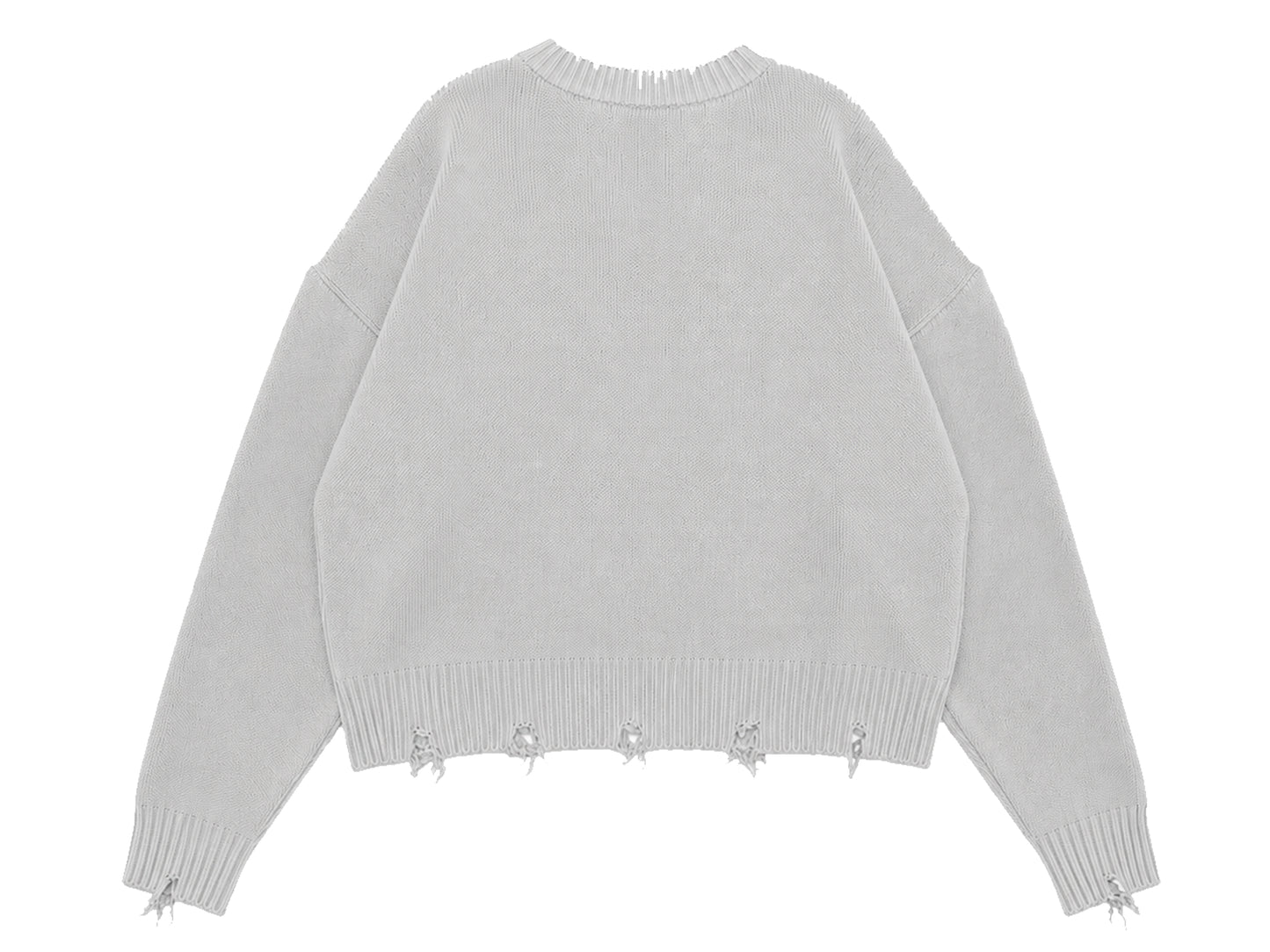 Sky Grey Frayed Heavyweight® Sweater