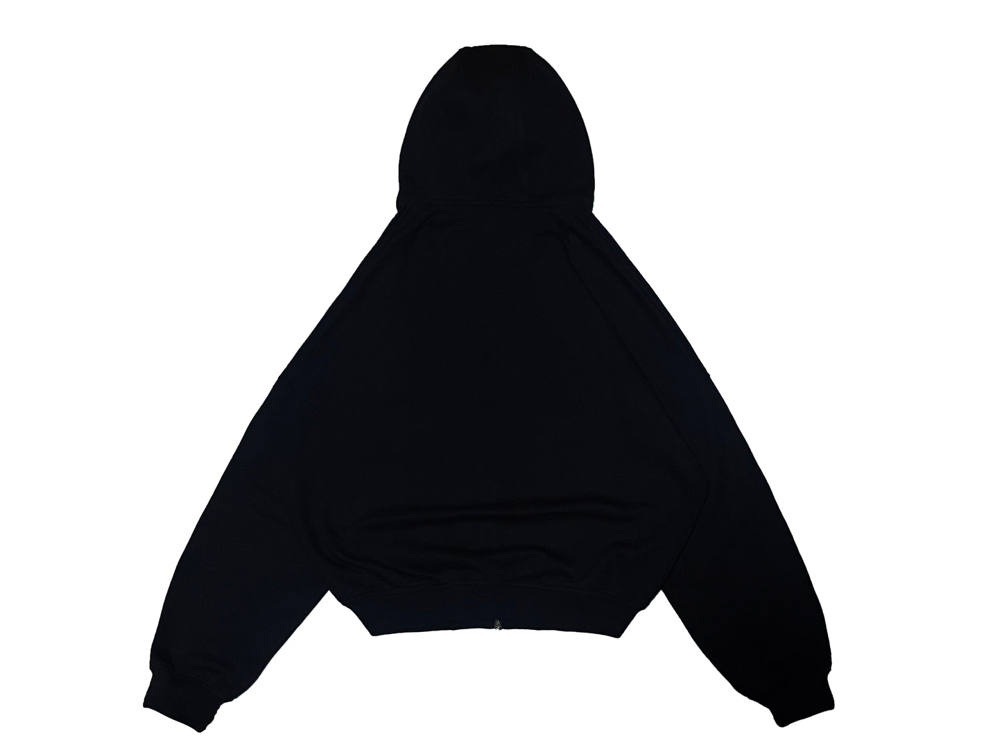 BLACK Double Zip Hoodie