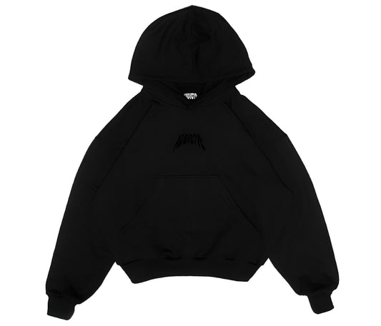 "DarkSide" Black BoxyFit Hoodie